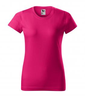 Dámské  tričko Basic s vlastním motivem, potiskem Barva: Malinová 63, Velikost trika: XL
