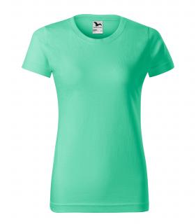 Dámské  tričko Basic s vlastním motivem, potiskem Barva: Mátová 95, Velikost trika: XL