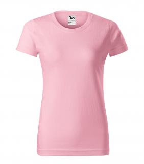 Dámské  tričko Basic s vlastním motivem, potiskem Barva: Růžová 30, Velikost trika: 2XL
