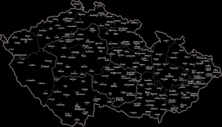 Dřevěný obraz Mapa České Republiky 140x80 cm bez označení Krajů