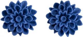 Naušnice pecky 42 - FLOWERSKI BLUE DENIM