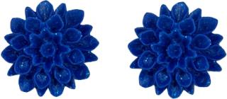 Naušnice pecky 47 - FLOWERSKI GLEMANING BLUE
