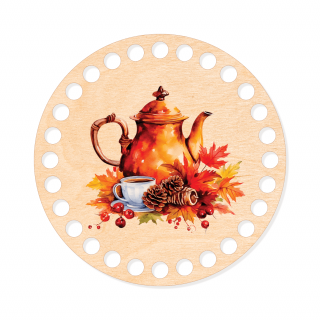 Podzimní dekorace, ozdoba či podtácek - Čajda 13,3cm