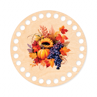Podzimní dekorace, ozdoba či podtácek - Podzimní ovoce 13,3cm
