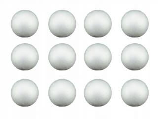Polystyrenová koule - 8 cm - balení 12 ks