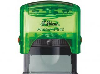 S-842 New Printer Line (38x14mm) černý polštářek Barva: Zelená transparentní