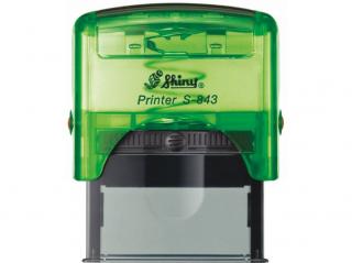 S-843 New Printer Line (47x18mm) černý polštářek Barva: Zelená transparentní