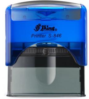 S-846 New Printer Line (65x27mm) černý polštářek Barva: Modrá transparentní