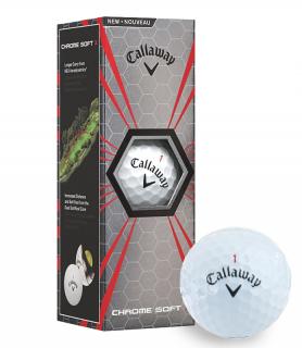 Callaway Chrome Soft golfové míčky bílé 3ks
