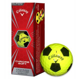 Callaway Chrome Soft Truvis golfové míče žluté 3 ks