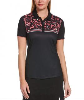 Callaway dámské golfové tričko Chest Floral černo růžové S
