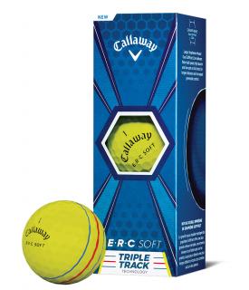 Callaway ERC SOFT golfové míčky žluté s pruhy 3ks
