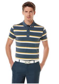 Callaway pánské golfové tričko s pruhy tmavomodré S