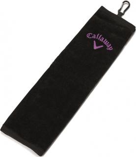 Callaway UpTown tri-fold golfový ručník černý
