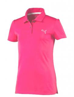 Puma Junior Pounce Polo - juniorské tričko dívčí růžové 164