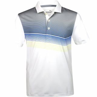 Puma junior Road Map golfové tričko bílo/modré 140