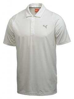 Puma junior Solid Tech dětské golfové tričko bílé 164