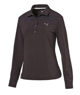 Puma Sport Woven dámské golfové tričko s dlouhým rukávem černé S