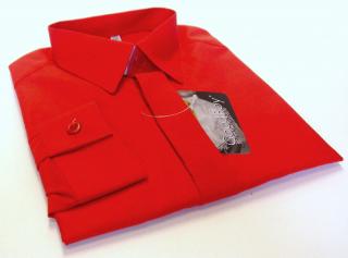 Chlapecká košile s dlouhým rukávem červená (dětská chlapecká košile)