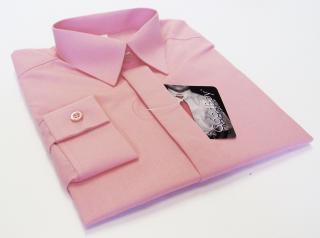 Chlapecká košile s dlouhým rukávem světle růžová (dětská chlapecká košile)