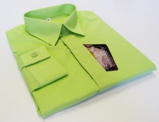 Chlapecká košile s dlouhým rukávem zelená (dětská chlapecká košile )