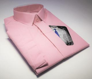 Chlapecká košile s krátkým rukávem světle růžová (dětská chlapecká košile)