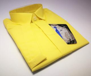 Chlapecká košile s krátkým rukávem žlutá (dětská chlapecká košile)