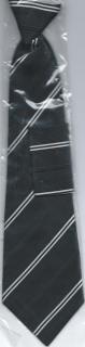 Chlapecká kravata malá černobílá s kapesníčkem (dětská chlapecká kravata)