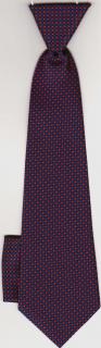 Chlapecká kravata malá modrobordó s kapesníčkem (dětská chlapecká kravata)