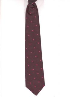 Chlapecká kravata střední  bordó růžová (dětská chlapecká kravata)