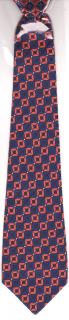 Chlapecká kravata střední modrá oranžová (dětská chlapecká kravata)