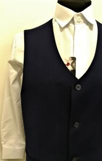 Chlapecká vesta černá v.80-170 (chlapecká saténová vesta s kravatou)
