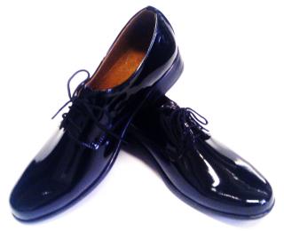 Chlapecké boty střevíce černé LAK (dětské chlapecké společenské boty)