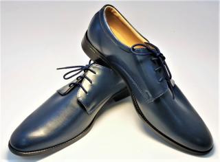 Chlapecké boty střevíce modré v.30-40 (dětské chlapecké společenské boty)