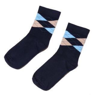 Dětské chlapecké ponožky tmavě modré tyrkys (chlapecké bavlněné oblekové ponožky)