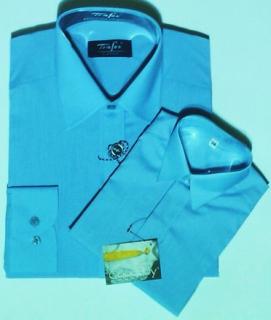 Pánská košile s dlouhým rukávem tyrkysová (pánská společenská košile)