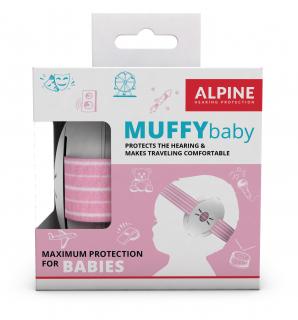 Alpine Muffy Baby  - dětské chrániče sluchu -PINK