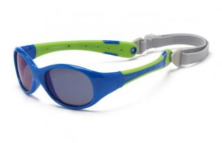 KOOLSUN  sluneční brýle FLEX  Modrá/ Limetka, velikost 3+