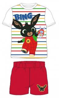 Chlapecké krátké pyžamo Bing Stripe - bílo-červené (TOP CENA!)