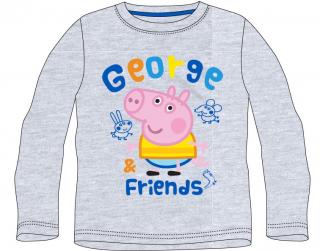 Chlapecké šedé tričko Peppa Pig - George - BALENÍ 5 KS