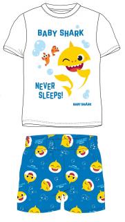 Krátké chlapecké pyžamo Baby Shark - bílo-modré (TOP CENA!)