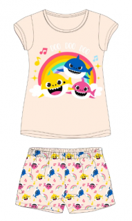 Krátké dívčí pyžamo Baby Shark - světle růžové (TOP CENA!)