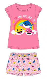 Krátké dívčí pyžamo Baby Shark - tmavě růžové (TOP CENA!)