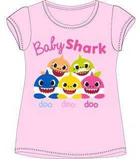 Růžové dívčí tričko Baby Shark - BALENÍ 5 KS (TOP CENA!)