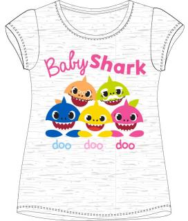 Šedé dívčí tričko Baby Shark - BALENÍ 5 KS (TOP CENA!)
