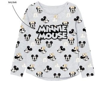 Šedé tričko s dlouhým rukávem Minnie &amp; Mickey