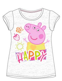 Tričko Peppa Pig Happy - šedé