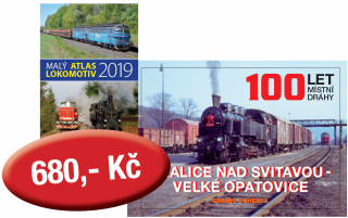 Zvýhodněný komplet: Malý atlas lokomotiv 2019 + jiná kniha Zvýhodněný komplet knih:Malý atlas lokomotiv 2019+ 100 let místní…