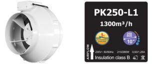 Ventilátor Prima Klima 250mm, 1300m3/h - 1-rychlostní