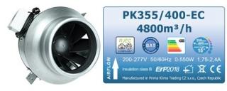 Ventilator Prima Klima BLUE LINE - PK355/400mm EC - 4800 m3/h - EC motor